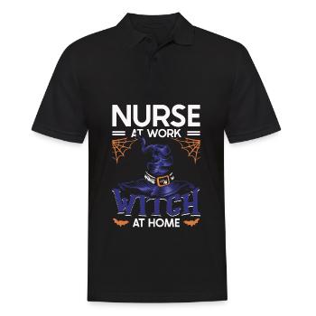 Infirmière au travail Witch Im - Polo Homme - noir - Devant - Kai (181cm)