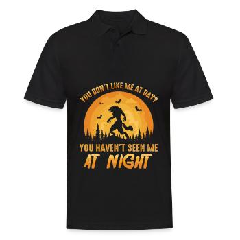Vous ne m’aimez pas pendant la journée ? Tu m’as eu la nuit - Polo Homme - noir - Devant - Kai (181cm)