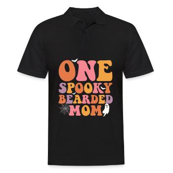 A ghostly, bearded mother - - Men's Polo Shirt - black - Front - Kai (181cm)