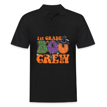 1ère classe Boo Crew Monstre citrouille effrayant - Polo Homme - noir - Devant - Kai (181cm)