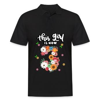 Cette fille est maintenant 3 fleurs colorées 3. - Polo Homme - noir - Devant - Kai (181cm)