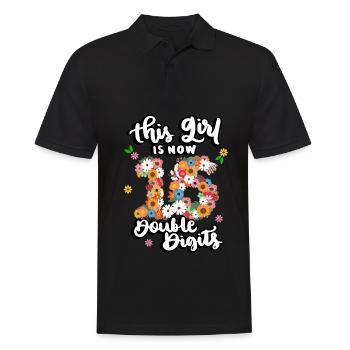 Cette fille est maintenant 16 à deux chiffres floral - Polo Homme - noir - Devant - Kai (181cm)