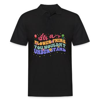 C’est une chose de fleur que vous ne comprenez pas - Polo Homme - noir - Devant - Kai (181cm)