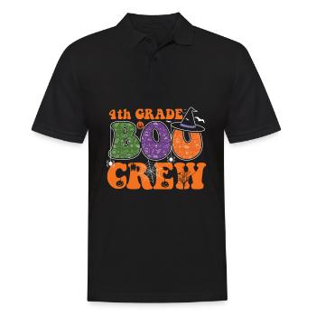 4. Klasse Boo Crew Gespenstische Kürbismonster - Männer Poloshirt - Schwarz - Vorne - Kai (181cm)