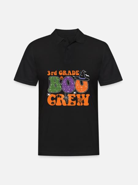 3. klasse Boo Crew Spooky Pumpkin Monsters - Poloskjorte for menn - svart