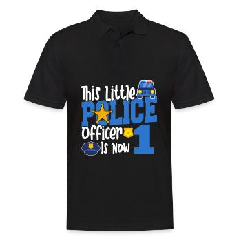 Ce petit policier a maintenant 1,1 an - Polo Homme - noir - Devant - Kai (181cm)