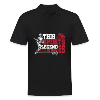 This Sports Legend Is Now 25, Lacrosse Game - Men's Polo Shirt - black - Front - Kai (181cm)