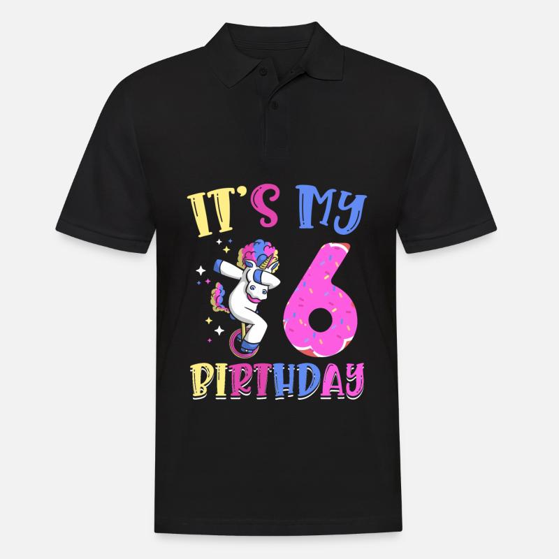 C’est mon poney licorne éclatant de 6 ans 6. - Polo Homme - noir