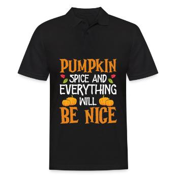 Pumpkin Spice And Everything Will Be Beautiful Halloween - Men's Polo Shirt - black - Front - Kai (181cm)