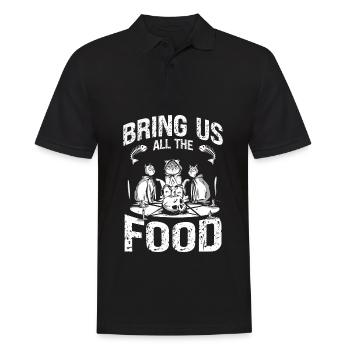 Bring Us All Food Cats Spooky - Men's Polo Shirt - black - Front - Kai (181cm)