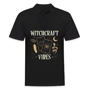 Witchcraft Vibes Spooky Sorcery Halloween Holiday - Men's Polo Shirt - black - Front - Kai (181cm)