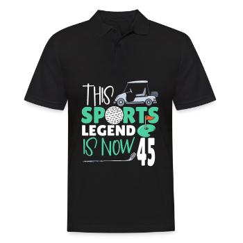 Cette légende du sport a aujourd’hui 45 ans, le golf 45. - Polo Homme - noir - Devant - Kai (181cm)
