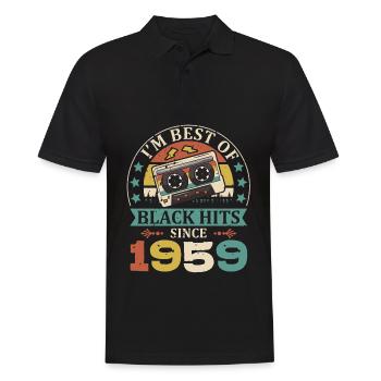 I'm Best Of Black Hits Seit 1959 Kassette - Männer Poloshirt - Schwarz - Vorne - Kai (181cm)