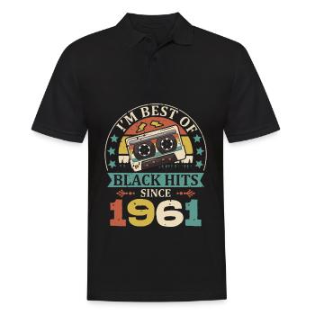I'm Best Of Black Hits Seit 1961 Kassette - Männer Poloshirt - Schwarz - Vorne - Kai (181cm)