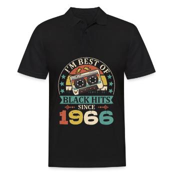 I'm Best Of Black Hits Seit 1966 Kassette - Männer Poloshirt - Schwarz - Vorne - Kai (181cm)