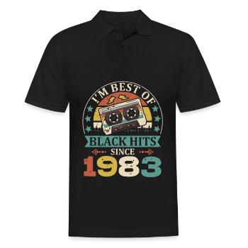 I’m Best Of Black Hits Cassette depuis 1983 - Polo Homme - noir - Devant - Kai (181cm)