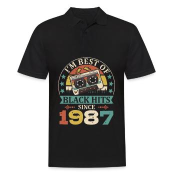 I’m Best Of Black Hits Cassette depuis 1987 - Polo Homme - noir - Devant - Kai (181cm)