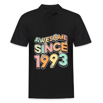 Fantastique depuis 1993 Fleurs Thème Fleurs - Polo Homme - noir - Devant - Kai (181cm)