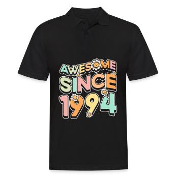 Fantastisch Seit 1994 Blumenthema Blumen - Männer Poloshirt - Schwarz - Vorne - Kai (181cm)