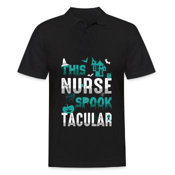Diese Krankenschwester Spook Tacular Spooky - Männer Poloshirt - Schwarz - Vorne - Kai (181cm)