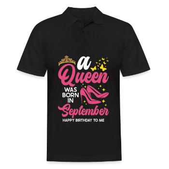 Une reine est née en septembre Tout - Polo Homme - noir - Devant - Kai (181cm)