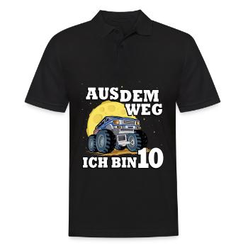 Aus Dem Weg Ich Bin 10 Truck-themed 10th Birthday - Männer Poloshirt - Schwarz - Vorne - Kai (181cm)