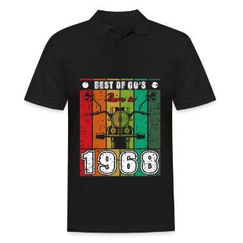 Best Of 60's Born 1968 Classic Motorcycle - Men's Polo Shirt - black - Front - Kai (181cm)
