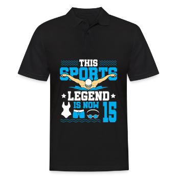 Cette légende du sport a maintenant 15 ans et nage - Polo Homme - noir - Devant - Kai (181cm)