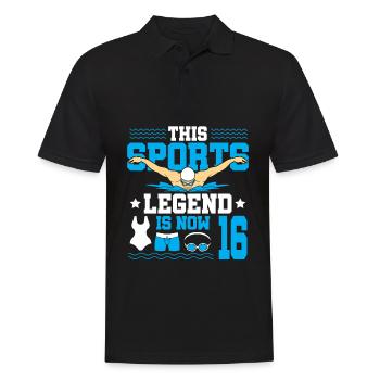 Cette légende du sport a maintenant 16 ans et nage - Polo Homme - noir - Devant - Kai (181cm)