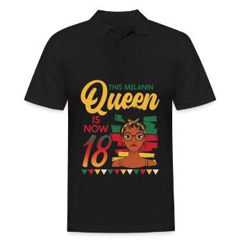 Cette reine de mélanine a maintenant 18 ans, 18 ans - Polo Homme - noir - Devant - Kai (181cm)