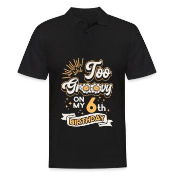 Trop groovy sur mon 6ème anniversaire Six ans Bday - Polo Homme - noir - Devant - Kai (181cm)