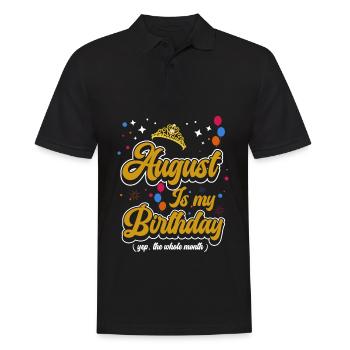 Août est mon anniversaire. La célébration de l' - Polo Homme - noir - Devant - Kai (181cm)