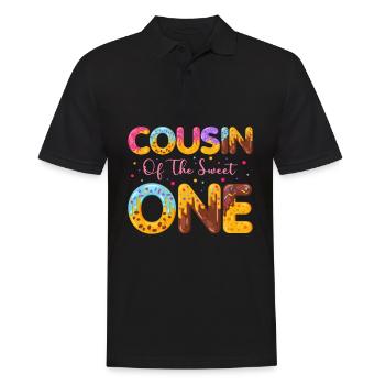 Cousin The Sweet Sprinkles Delicious Doughnuts - Men's Polo Shirt - black - Front - Kai (181cm)