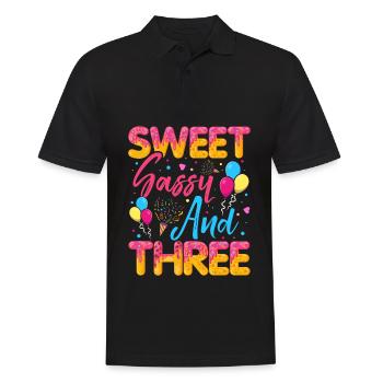 Süßer Frechdachs Und Drei Streusel Köstlicher - Männer Poloshirt - Schwarz - Vorne - Kai (181cm)