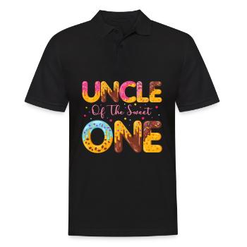 Uncle of sweet sprinkles delicious doughnuts - Men's Polo Shirt - black - Front - Kai (181cm)