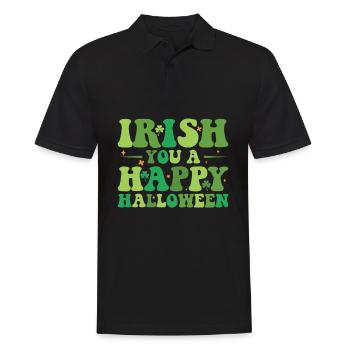 Irish You Une joyeuse fête d'Halloween - Polo Homme - noir - Devant - Kai (181cm)