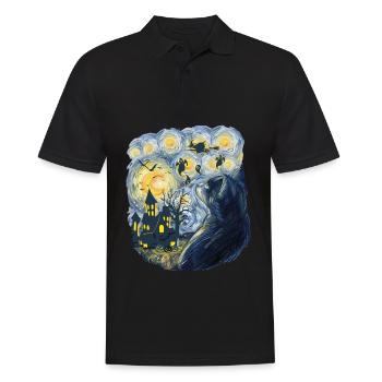Gespenstischer Abend Mit Kürbissen Gespenstern - Männer Poloshirt - Schwarz - Vorne - Kai (181cm)