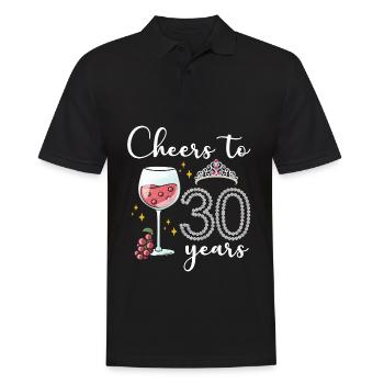 Prost Auf 30 Jahre Weintrauben Zur Feier Des - Männer Poloshirt - Schwarz - Vorne - Kai (181cm)