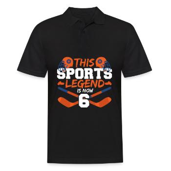 This sports legend is now 6, hockey game 6. - Men's Polo Shirt - black - Front - Kai (181cm)