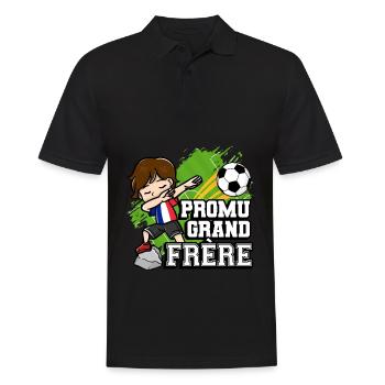 Promu Grand Frère Funny footballer - Men's Polo Shirt - black - Front - Kai (181cm)