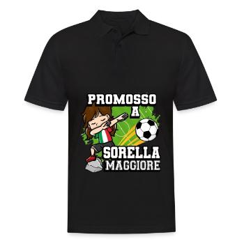 Beförderung Zum Big Sister Fußballspieler - Männer Poloshirt - Schwarz - Vorne - Kai (181cm)
