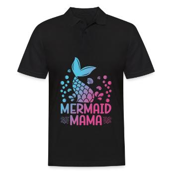 Mermaid Mama Fantasy Mermaid Story - Polo Homme - noir - Devant - Kai (181cm)