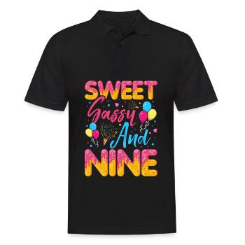 Sweet Sassy And Nine saupoudre un délicieux beignet - Polo Homme - noir - Devant - Kai (181cm)