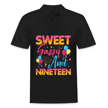 Sweet Sassy And Nineteen Sprinkles Delicious - Men's Polo Shirt - black - Front - Kai (181cm)
