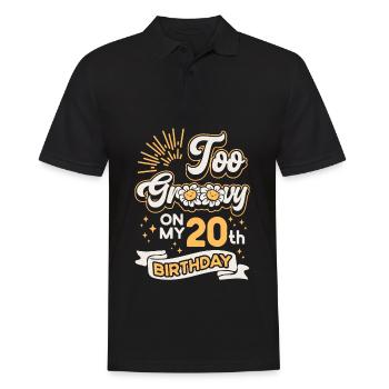 Trop groovy sur mon 20e anniversaire vingt - Polo Homme - noir - Devant - Kai (181cm)