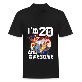 Ich Bin 20 Und Awesome Japanischer Karpfen Koi - Männer Poloshirt - Schwarz - Vorne - Kai (181cm)