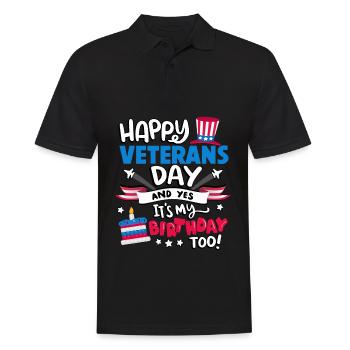 Happy Veterans Day And Yes - Men's Polo Shirt - black - Front - Kai (181cm)