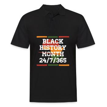 Black History Month 24/7/365 Celebrate the - Men's Polo Shirt - black - Front - Kai (181cm)