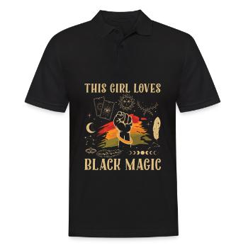 This girl loves to celebrate the black magic - Men's Polo Shirt - black - Front - Kai (181cm)