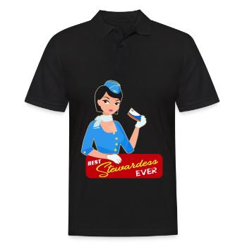 Hôtesse de l'air cadeau - Polo Homme - noir - Devant - Kai (181cm)